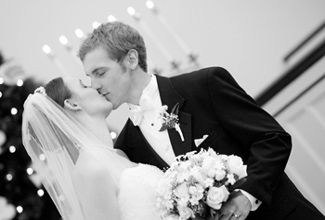 the kiss at the ceremony