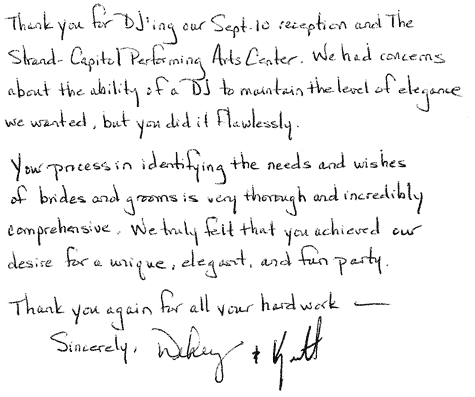 Thank you note