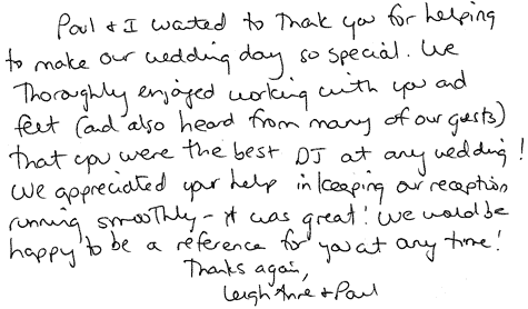 Thank you note