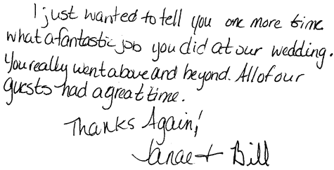 Thank you note